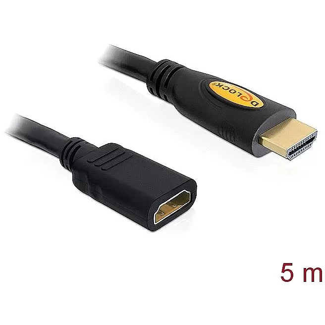 DELOCK Extension Cable HDMI A >HDMI A 5m